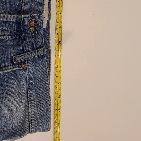 Free people women's Jeans sz.27 raw hem buttons fly Boyfriend - Picture 11 of 13